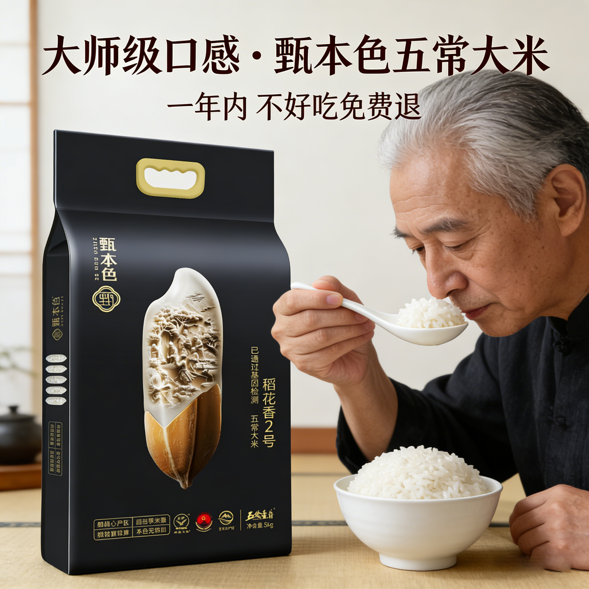 甄本色2025年新米正宗五常大米稻花香2号东北粳米真空装 5kg10 斤