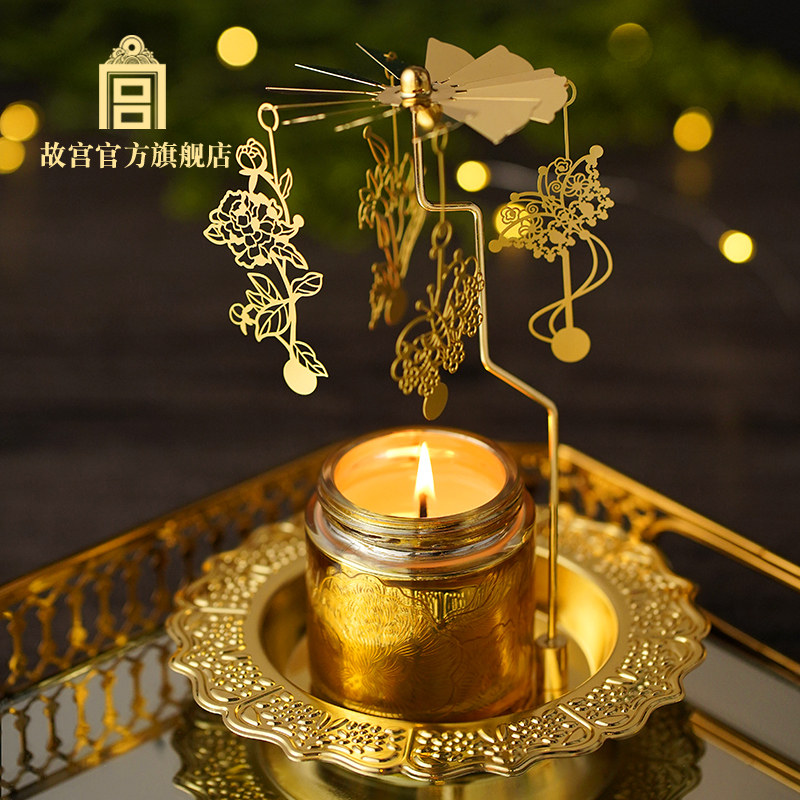 故宫旋转香薰烛台礼盒生日礼物