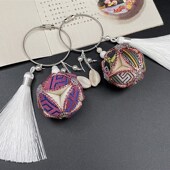 4cm大圈扣绣球 纯手工 挂件 绣蕴坊绣球 广西靖西