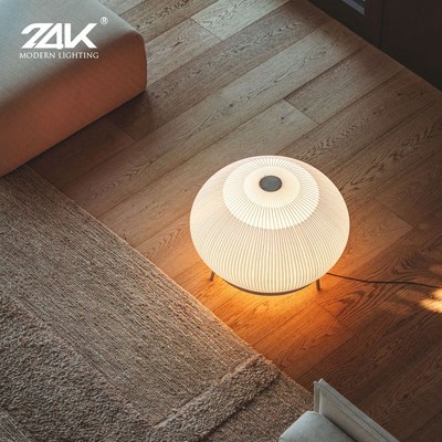 Knit设计师落地灯奶油风简约客厅书房卧室台灯织物LED蘑菇氛围灯