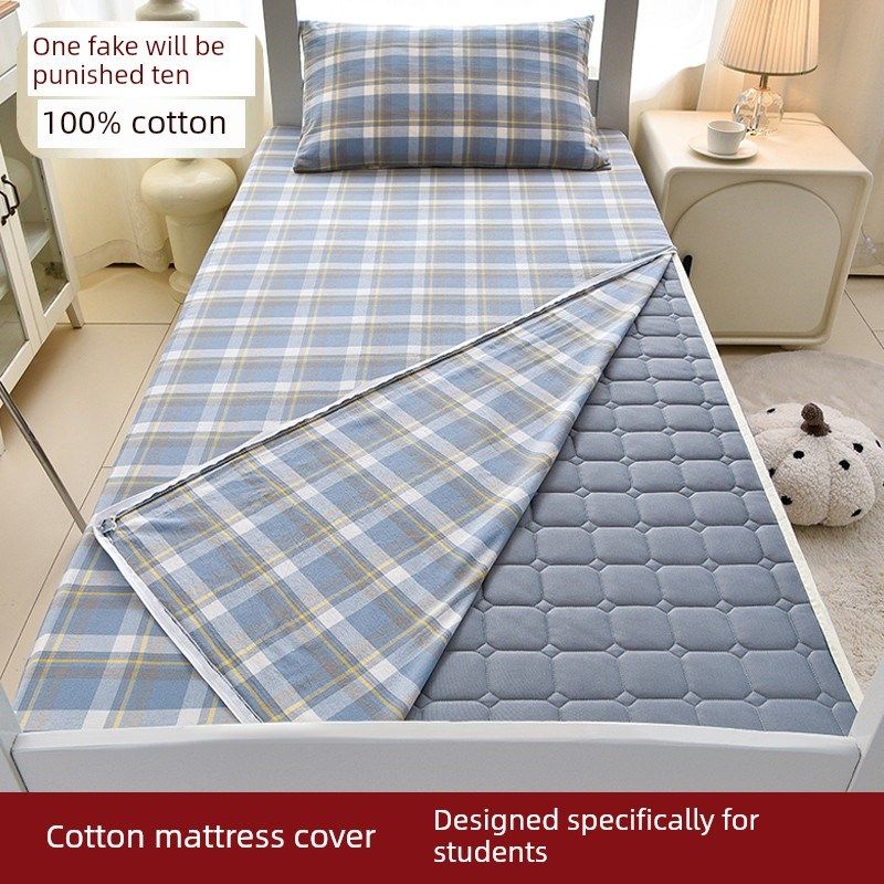 学生宿舍床垫套90X190床套床套配套床单纯棉100棉2025新款四季通,床上用品,床笠,淘宝优惠券,粉丝福利购,淘宝优惠卷