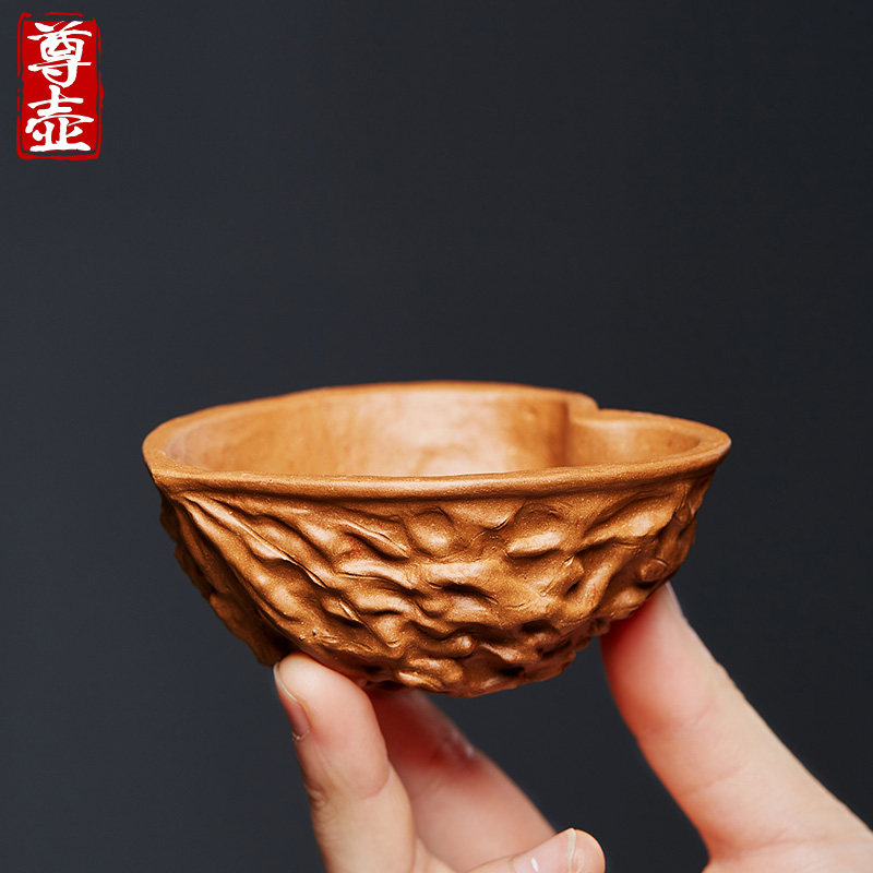 宜兴紫砂主人杯陶瓷小茶杯u茶盏品茗杯单杯茶碗茶盅茶道杯功夫茶