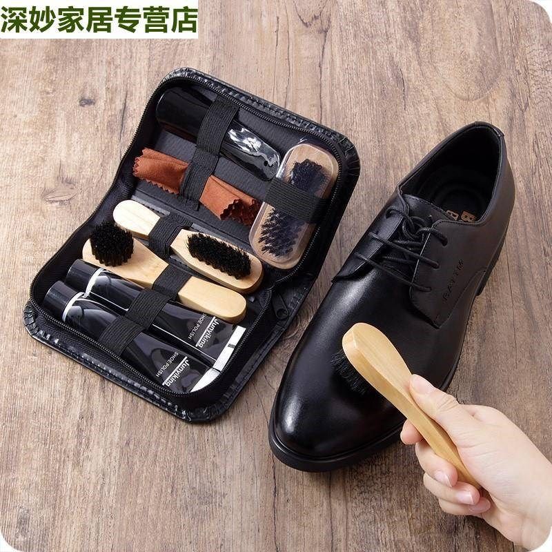 皮鞋鞋油专用刷高档专用工具保养油鞋包擦鞋鞋刷黑V色无色套装套