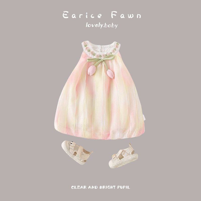 婴儿夏季薄款包屁裙哈衣女宝宝z可爱洋气爬爬服满月百天外穿连体