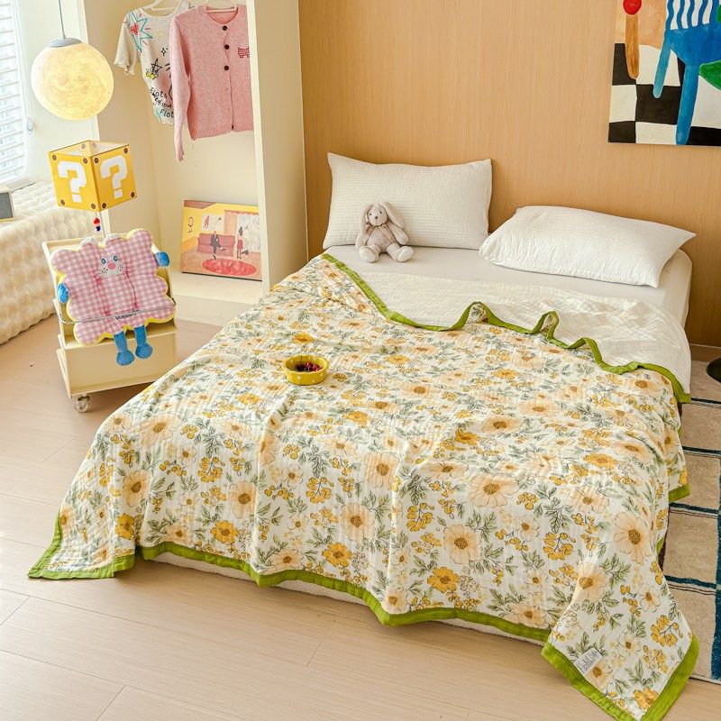 儿童六层纱布毛巾被婴儿毯子被子夏季薄款成人盖毯.棉纱夏凉被