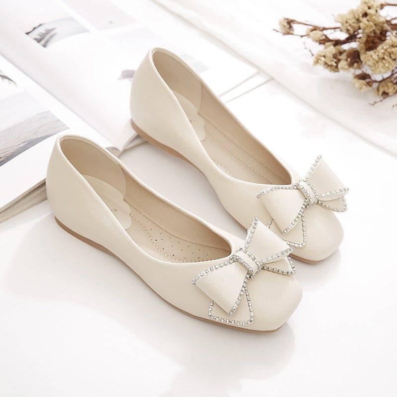 单鞋女2025年春秋新款女鞋豆豆鞋百搭H浅口妈妈鞋子软皮软底平底,女鞋,浅口单鞋,淘宝优惠券,粉丝福利购,淘宝优惠卷