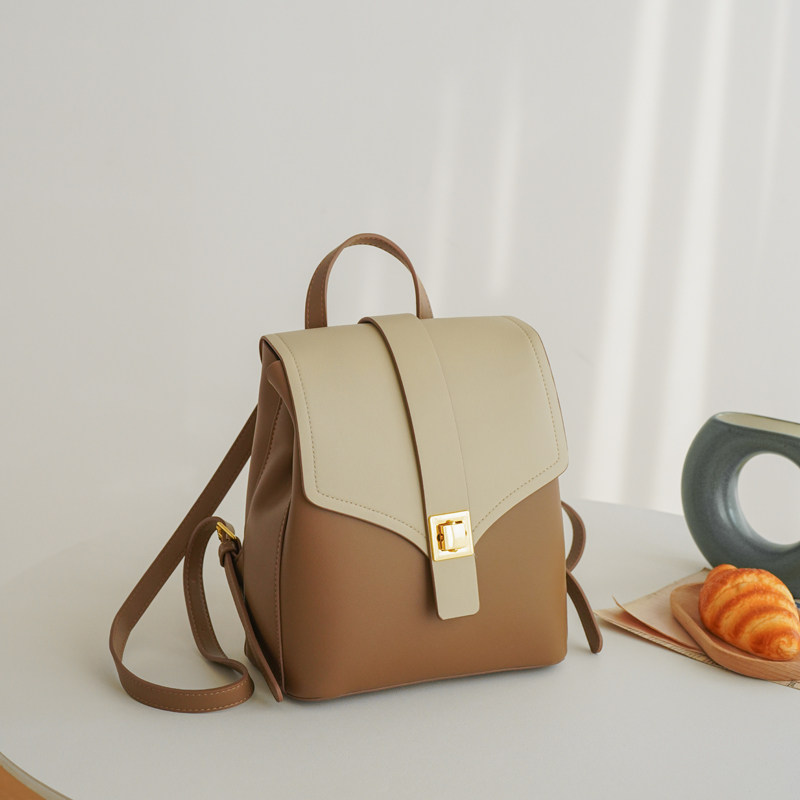 高级感软皮双肩包女2023新款潮学D生双肩揹包多功能书包手提旅行,箱包皮具/热销女包/男包,双肩背包,淘宝优惠券,粉丝福利购,淘宝优惠卷