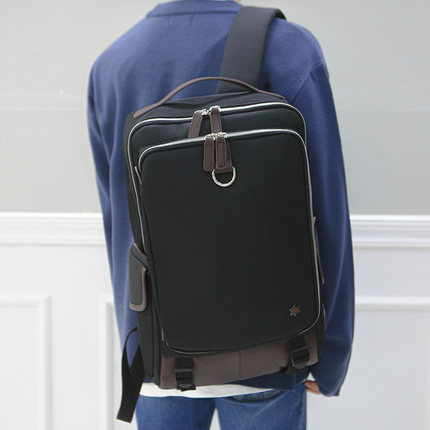 EXIT双肩包潮男韩版青年休闲背包2021M款学生书包笔记本电脑包