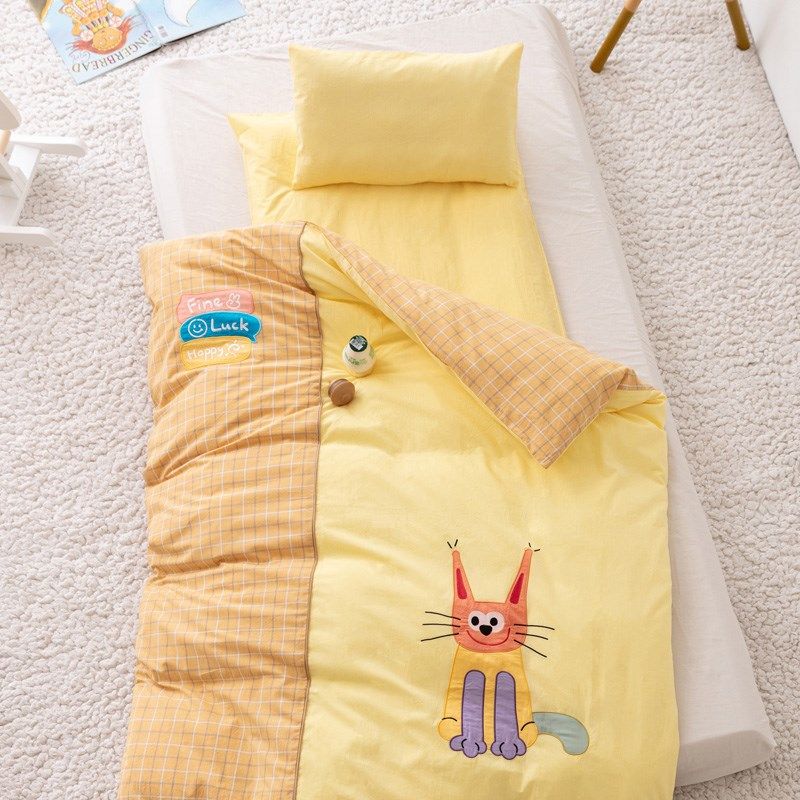 幼儿园被子三件套儿童被褥六件套宝宝午睡入S园婴儿床蓝色绿色,婴童用品,婴童床品套件,淘宝优惠券,粉丝福利购,淘宝优惠卷