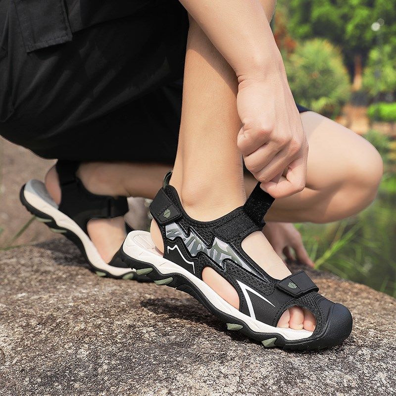 凉鞋男大童包头防撞凉拖运动休闲男鞋青少L年沙滩鞋学生外穿凉鞋,流行男鞋,休闲凉鞋,淘宝优惠券,粉丝福利购,淘宝优惠卷