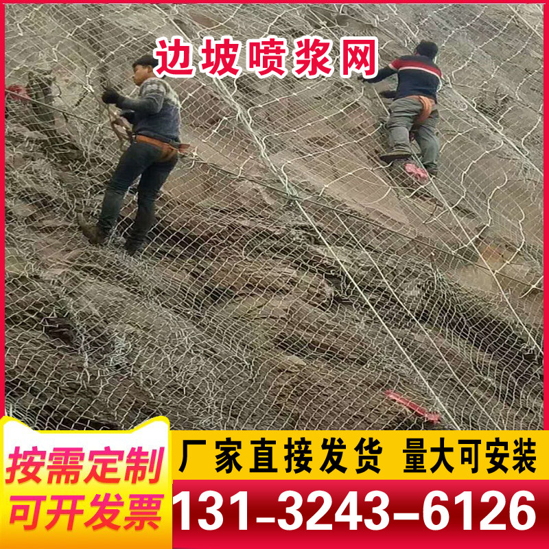 喷浆挂网边坡喷浆种草网喷浆铁丝网E护坡格栅网绞索网绿化边坡固