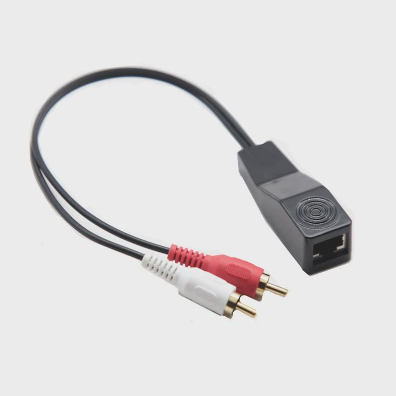 RJ45母转3.5公RJ45母转2莲花公E带扩展器加网线延长线305米音频线