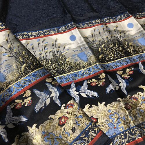 【稻下仙鹤】成人马面裙秋冬定z位布料高端服装定制设计面料国风