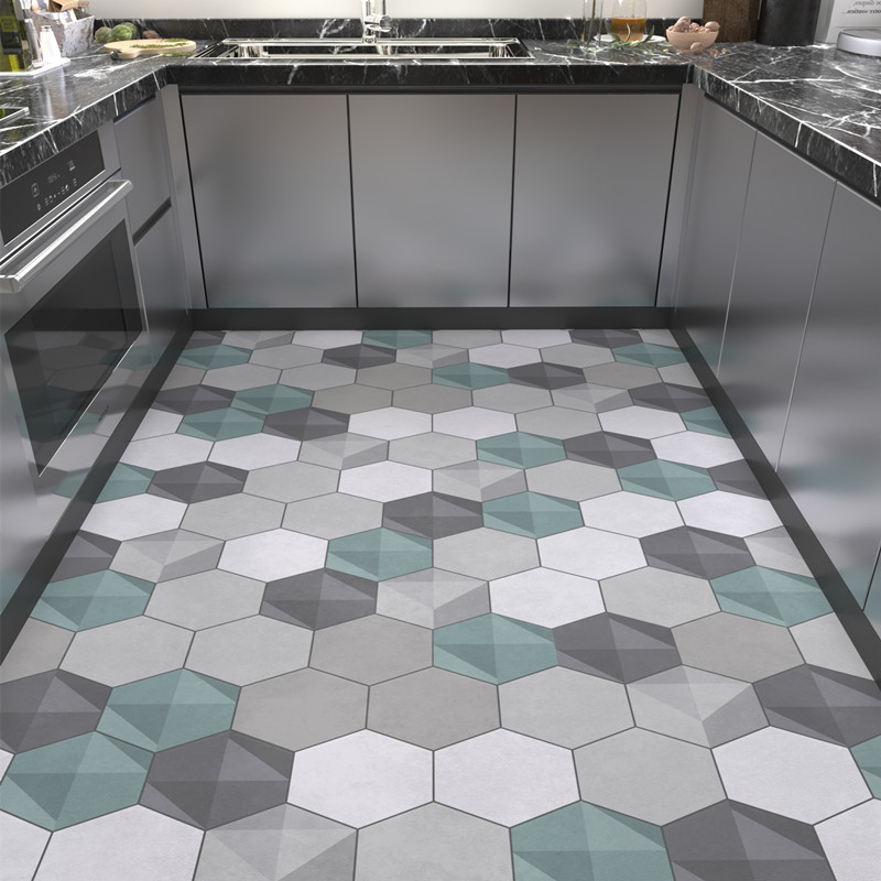 厨房地垫防滑防油j可擦免洗脚垫家用垫子可裁剪脚踏垫防水pvc地毯