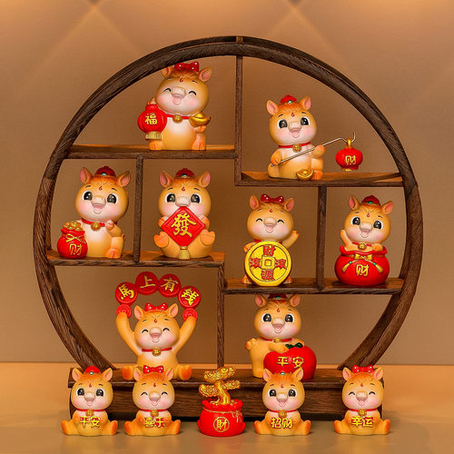 生肖马国潮家居玄关摆件开业