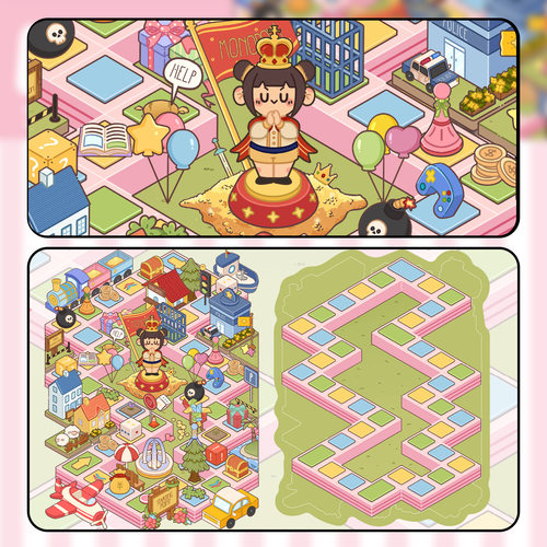 3贴大富翁造景微缩景观贴儿童