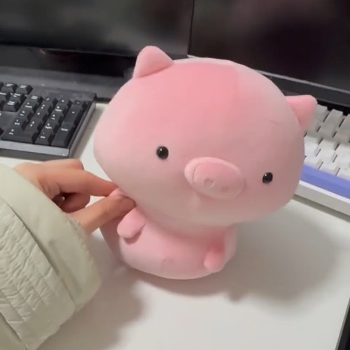 治愈系可爱斑点小猪毛绒公仔