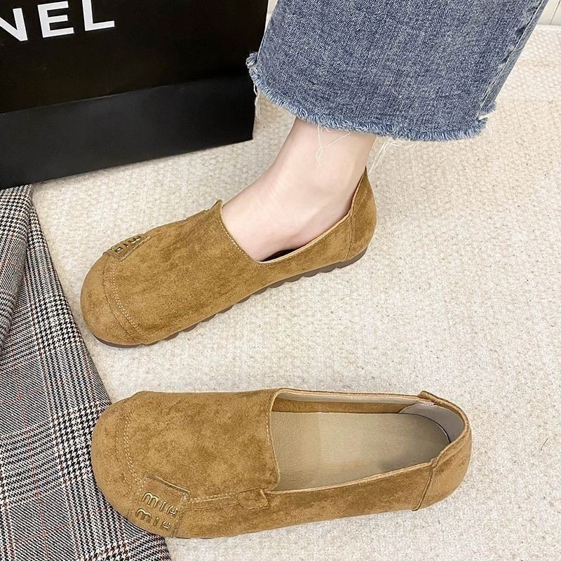 品牌断码勃肯鞋女2025新款一脚蹬懒人鞋超软孕妇通勤平底豆豆单鞋,女鞋,乐福鞋（豆豆鞋）,淘宝优惠券,粉丝福利购,淘宝优惠卷