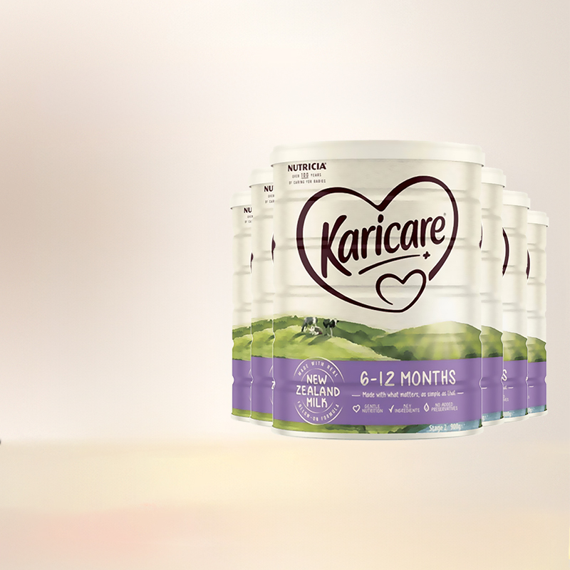 Karicare可瑞康2段900g官方正品新西兰进口6~12月婴幼儿牛奶粉6罐
