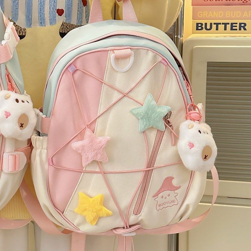 双肩包小型2025新款小众可爱设计感轻便春游出游女V生女孩背包书