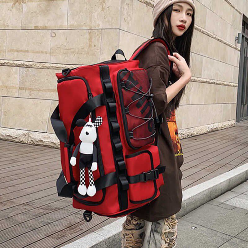 双肩旅行包背包女轻便男士干湿分离外H出大容量短途出差待产行李