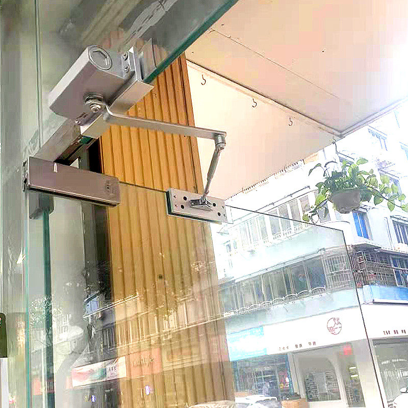 玻璃门闭门器缓冲阻尼器自动缓冲器专用免打N孔无框防撞回弹固定