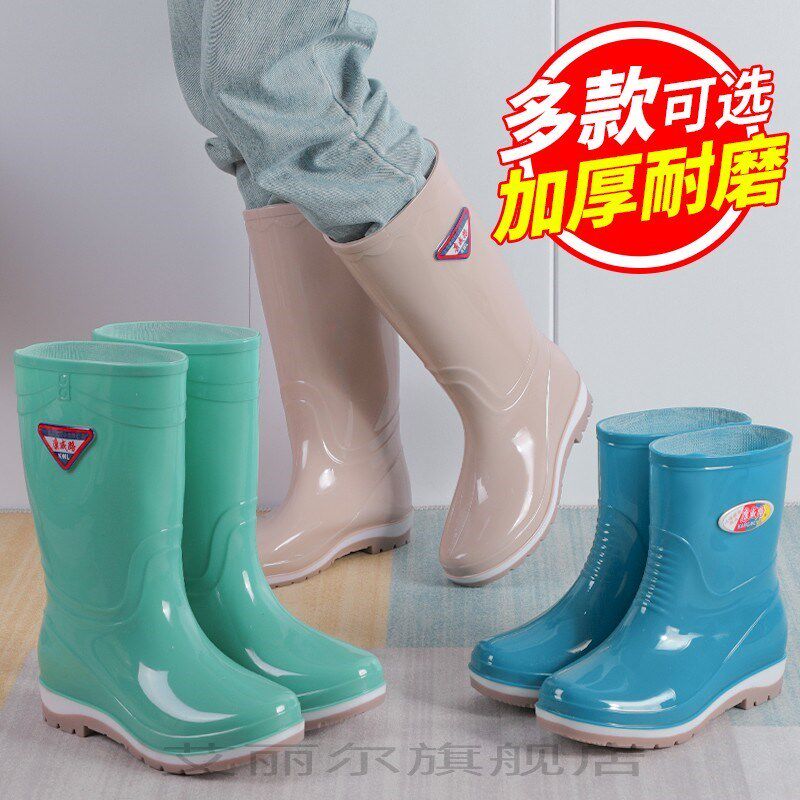 时尚韩版水鞋女高筒中筒短筒多款式女士长筒雨鞋S防滑防水低筒雨