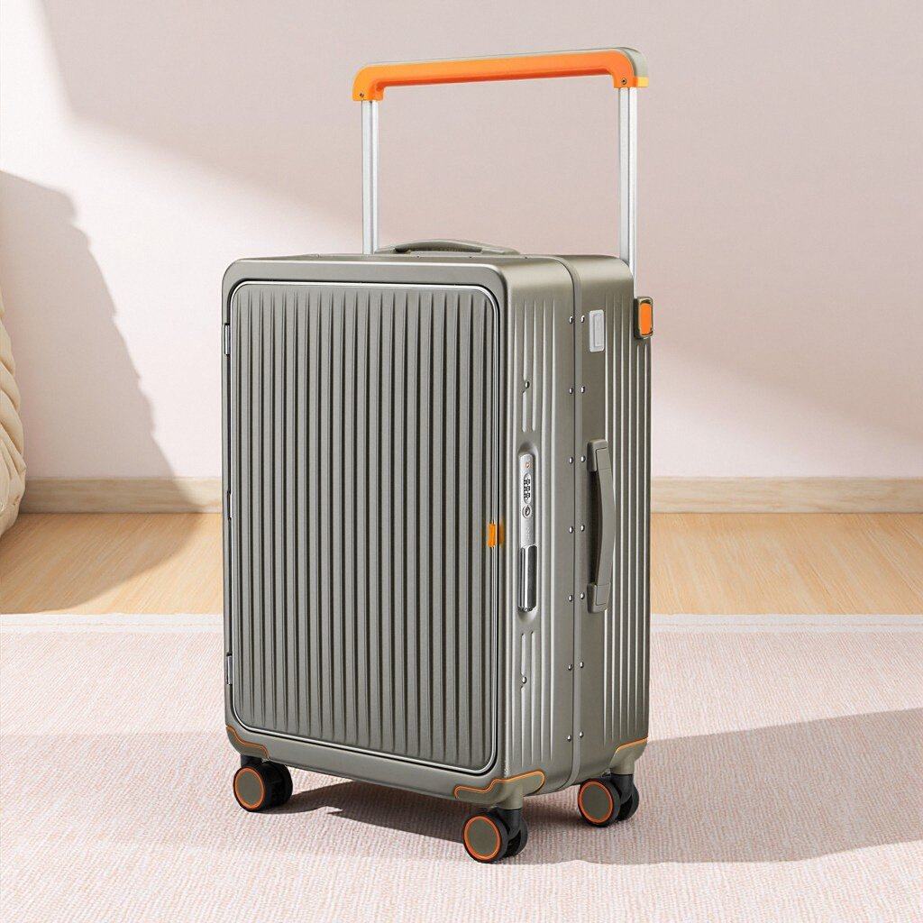 侧开行李箱女2025新款铝框大容量