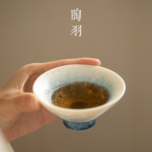 结晶釉斗笠杯窑变主人杯单杯个人茶杯陶瓷品茗杯功夫茶具茶盏