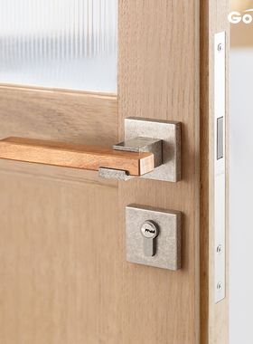 格奥琦构建平静樱桃木门把手卧室家用门锁卫生间室内木门锁