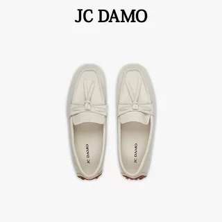 【羊小爱专属】JC DAMO飞织乐福英伦风通勤休闲豆豆鞋一脚蹬单鞋