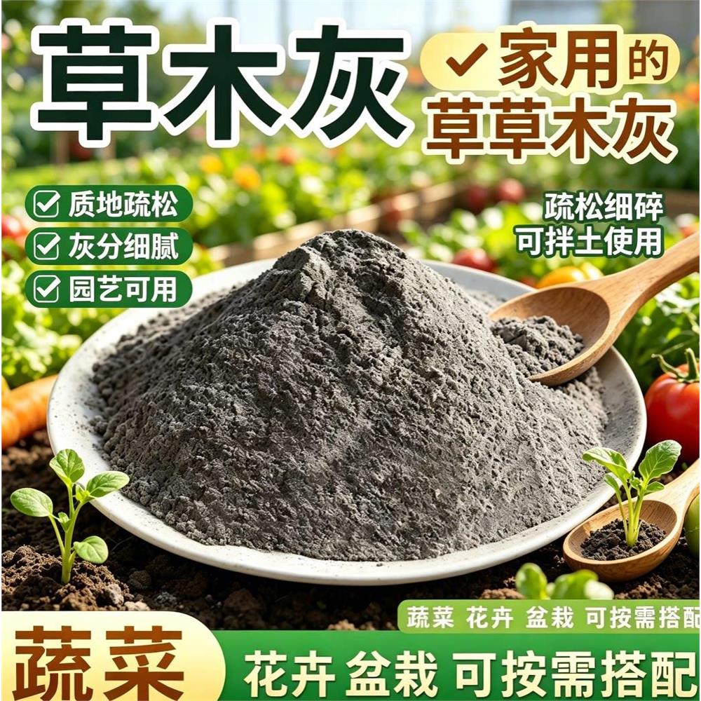 农家草木灰有机肥种菜养花果树蔬菜盆栽补钾调土疏松土质图片
