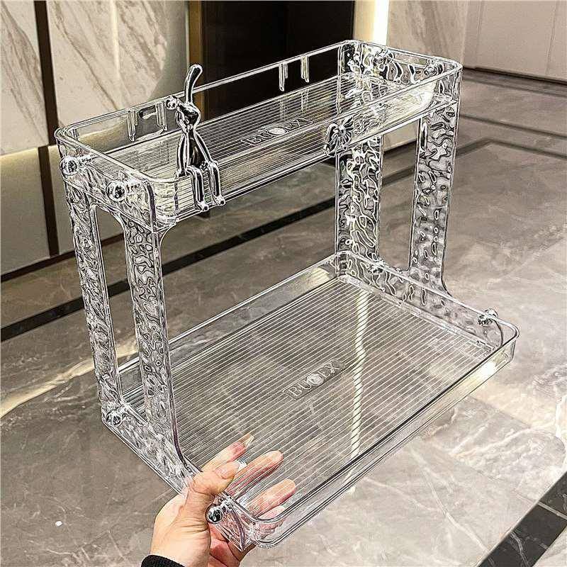 杯子收纳置物架桌面奶茶咖啡水杯餐桌茶具托盘家用双层化妆品架子