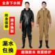 防水衣服全封闭挖藕服 带雨鞋 德国进口全身下水裤 加厚连体捕鱼雨裤