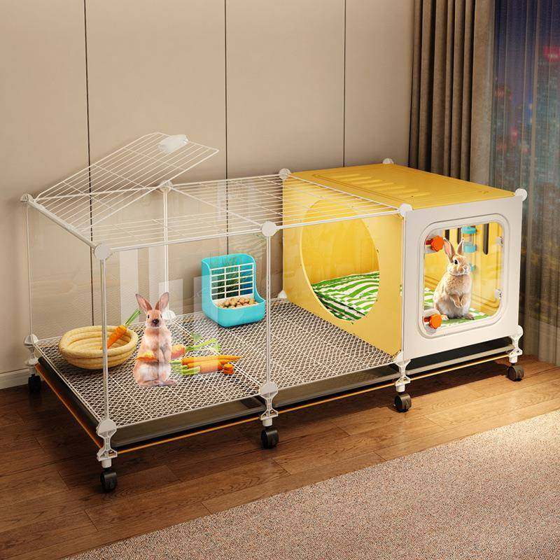 透明观景兔笼兔子专用笼子带厕所家用大号室内养宠物豪华别墅跨境,宠物/宠物食品及用品,兔兔专用窝,淘宝优惠券,粉丝福利购,淘宝优惠卷