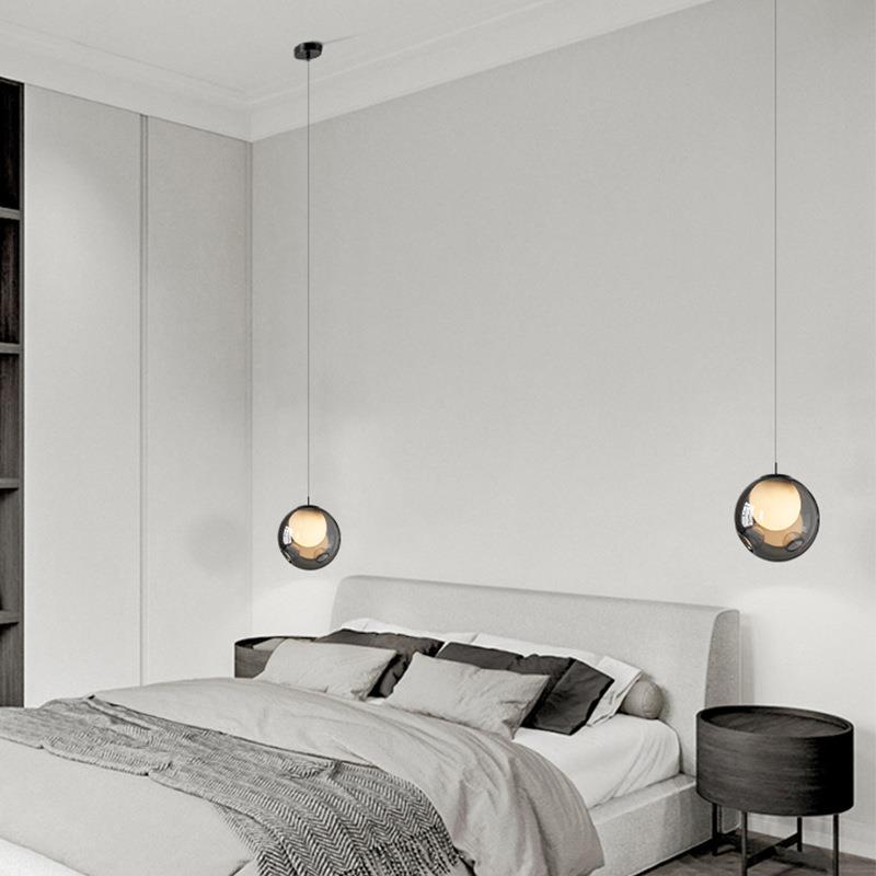意式极简卧室小吊灯现代简约设计师创意个性吧台餐厅床头吊线灯