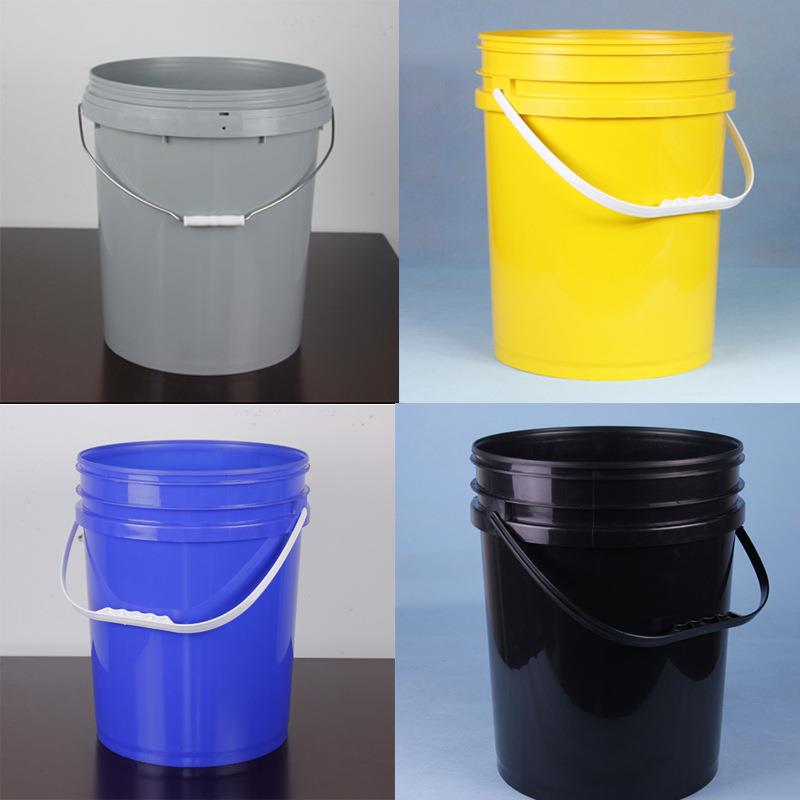 5L10l圆桶涂料桶带盖20升化工密封塑料桶乳胶油墨塑胶垃圾桶分类