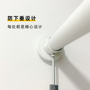 打孔底座不锈钢法兰底座伸缩杆配件浴帘杆晾衣架通用26mm以内管径