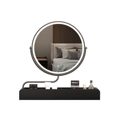 led化妆镜智能可拉伸翻转旋转带灯桌面2024轻奢台式梳妆台镜子大