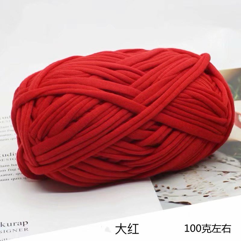 结婚专用头绳红绒线大红色毛线手工编织中粗毛线订婚喜庆中毛线团