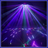 扇形六头全彩扫描线条激光灯 声控家用ktv酒吧包房七彩氛围舞台