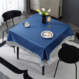 正方形桌布免洗防水防油防烫新中式氛围感高级感餐桌台布茶几桌布