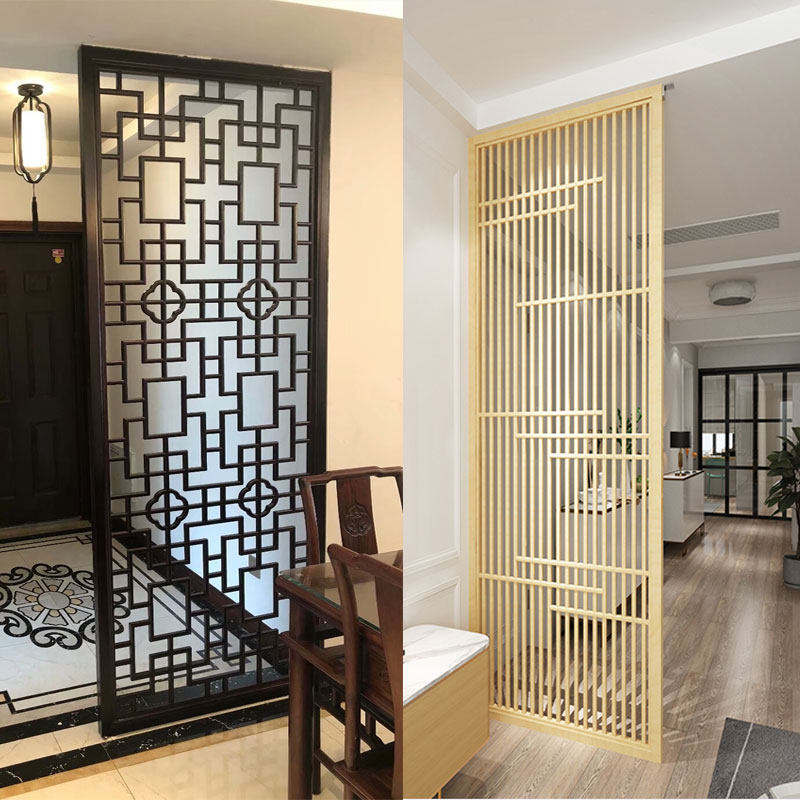 东阳木雕定制新中式镂空实木隔断屏风推拉门仿古花格栅窗户背景墙,家居饰品,木雕,淘宝优惠券,粉丝福利购,淘宝优惠卷