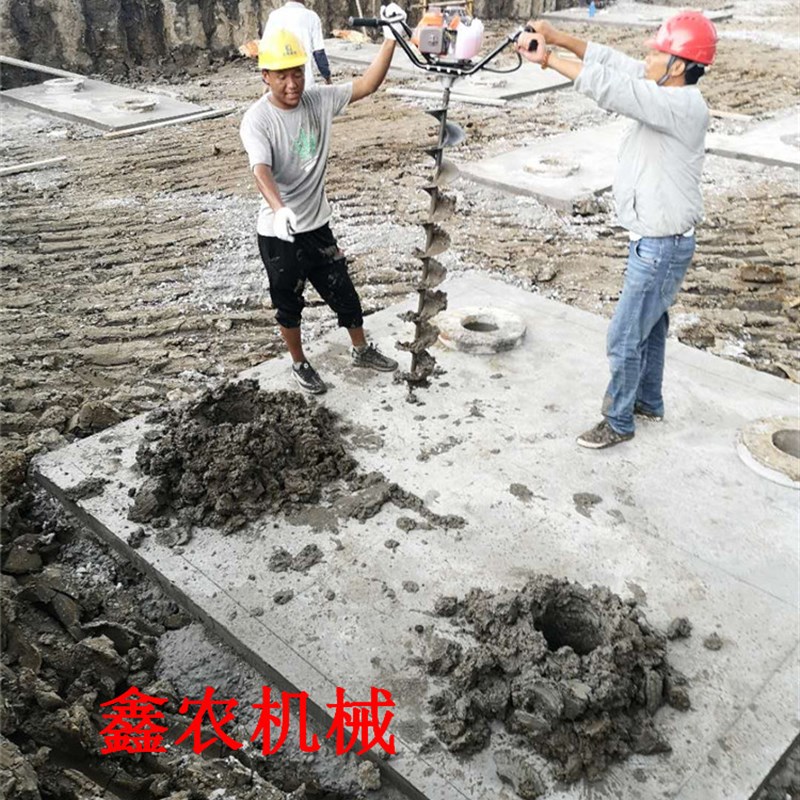 四冲支架管桩掏土机工程清理桩芯土工具手扶轻便掏桩取泥分节钻杆