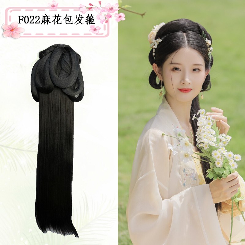 汉服一体式假发箍古风明制头发饰古装懒人神器手残党百搭头饰造型