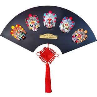 京剧脸谱挂件特大号扇形戏曲面具挂饰酒楼火锅店饭店家居软装饰品