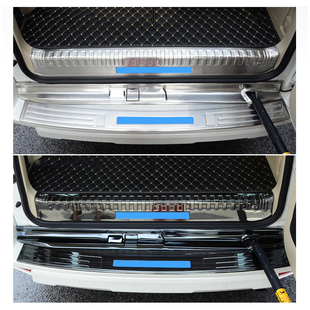 普拉多后备箱护板后杠亮条尾箱护板霸道改装配件尾门后护板门槛条