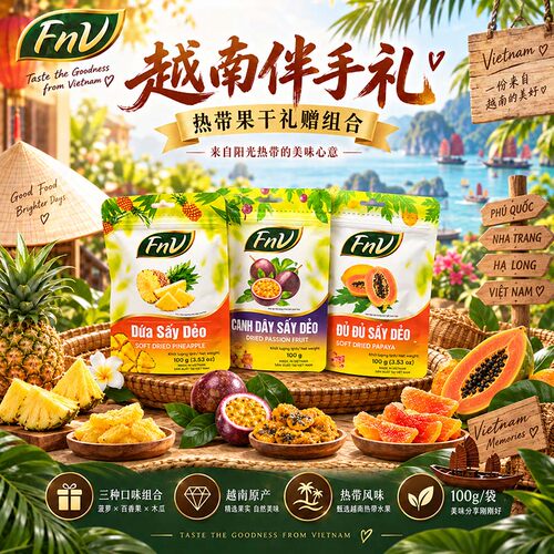 FNV越南水果干休闲办公室零食