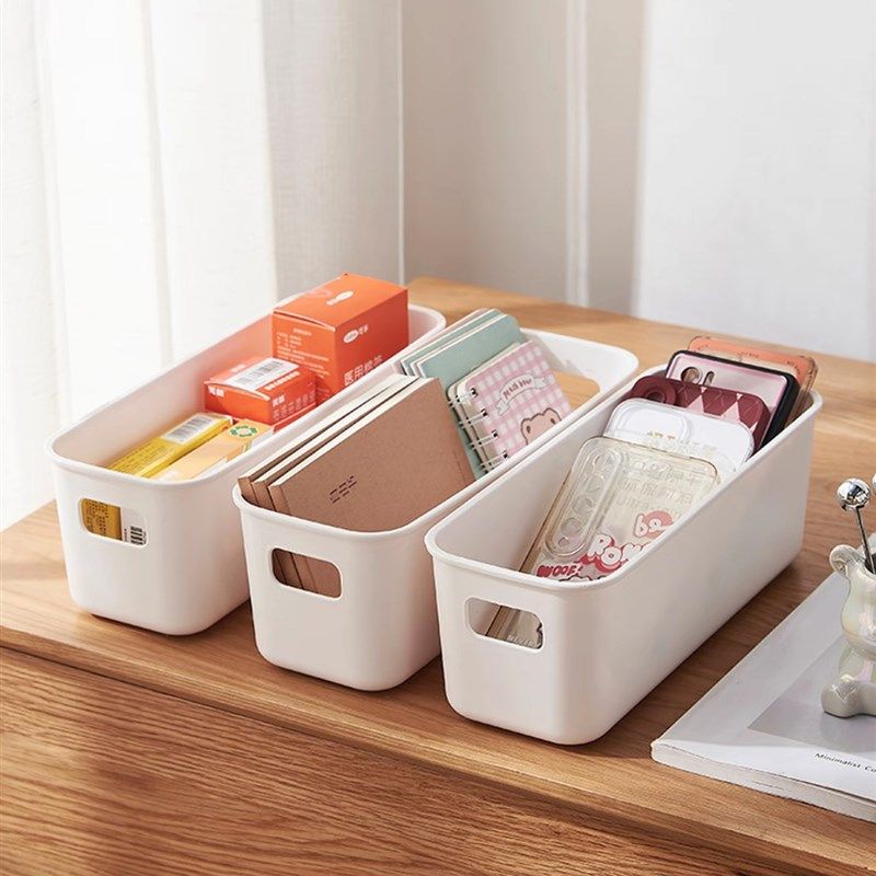 【拍1发6】抽屉窄款收纳盒橱柜收纳盒PP塑料盒桌面收纳盒,收纳整理,橱柜收纳筐,淘宝优惠券,粉丝福利购,淘宝优惠卷