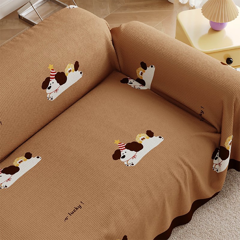 韩系腊肠狗高级感沙发套罩全包防猫抓防尘防水四季通用沙发盖布巾